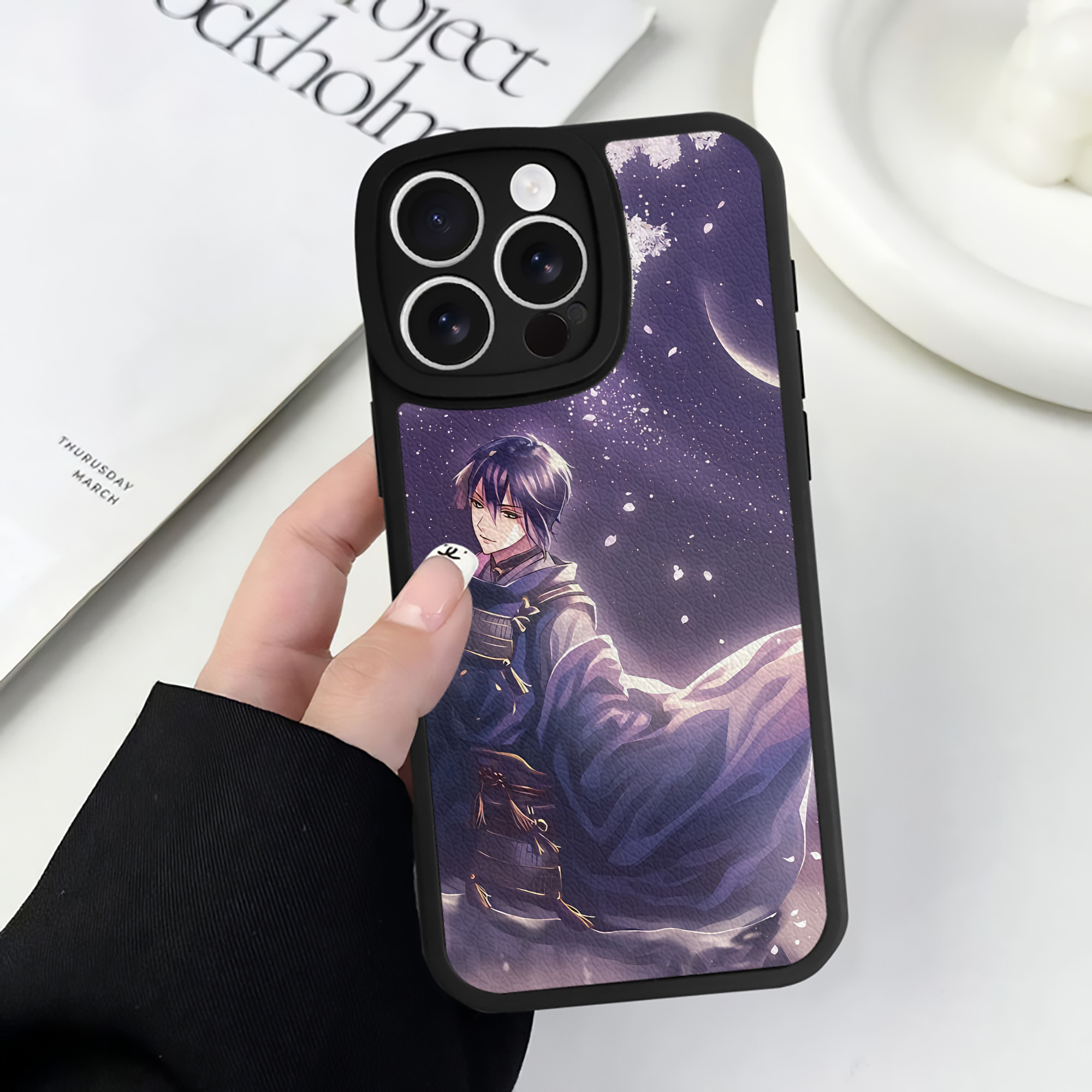 （画像用） 刀剣乱舞 Touken Ranbu 【iPhone 16シリーズ対応】シリコンスマホケース（レザー調） 材質：シリコン